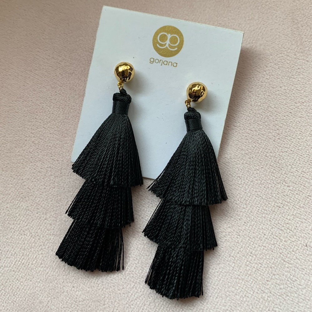 Gorjana Women’s Boho Fringe Earrings - Gold/Black